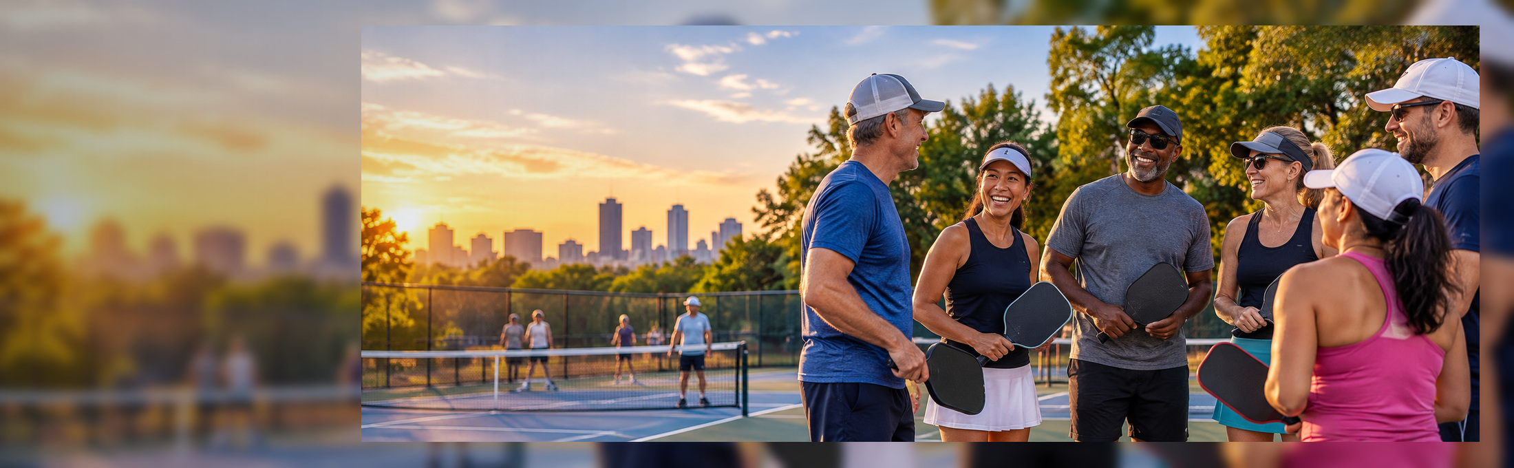 Community pickleball gathering